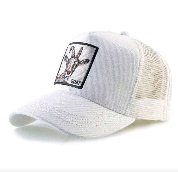 Goat Embroidery Trucker Cap