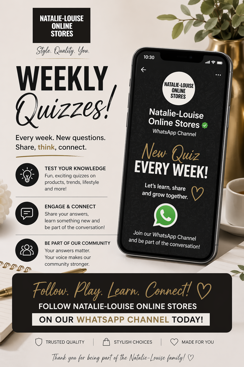 JOIN THE NATALIE-LOUISE ONLINE STORES COMMUNITY!