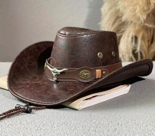Leather Cowboy Hat