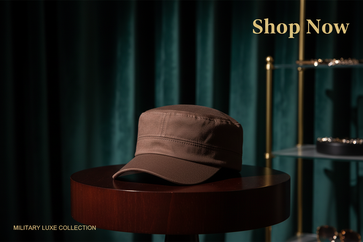Military Cap Shop Now Banner