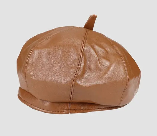 French Leather Beret