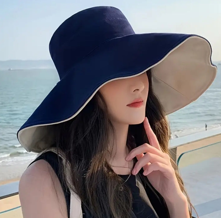 Chic Wide Brim Sun Protection Hat