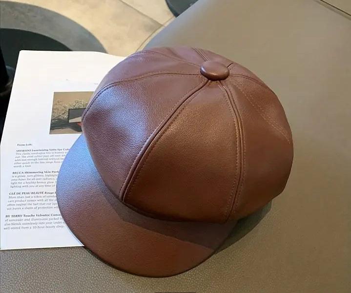 Women's Retro Leather Beret