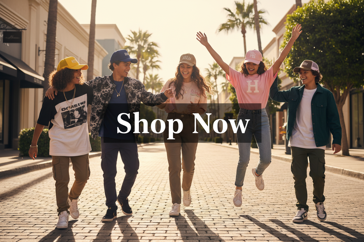 Shop Now Teen Baseball Hat Banner