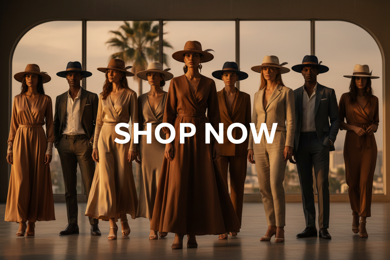 Shop Now Wide Brim Fedora Banner